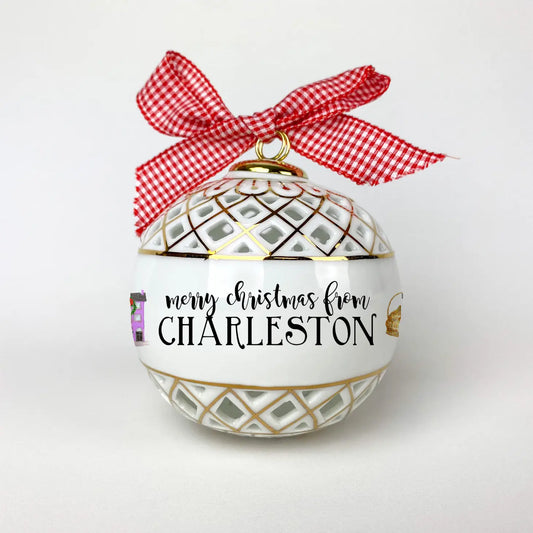 Charleston Christmas Porcelain ornament