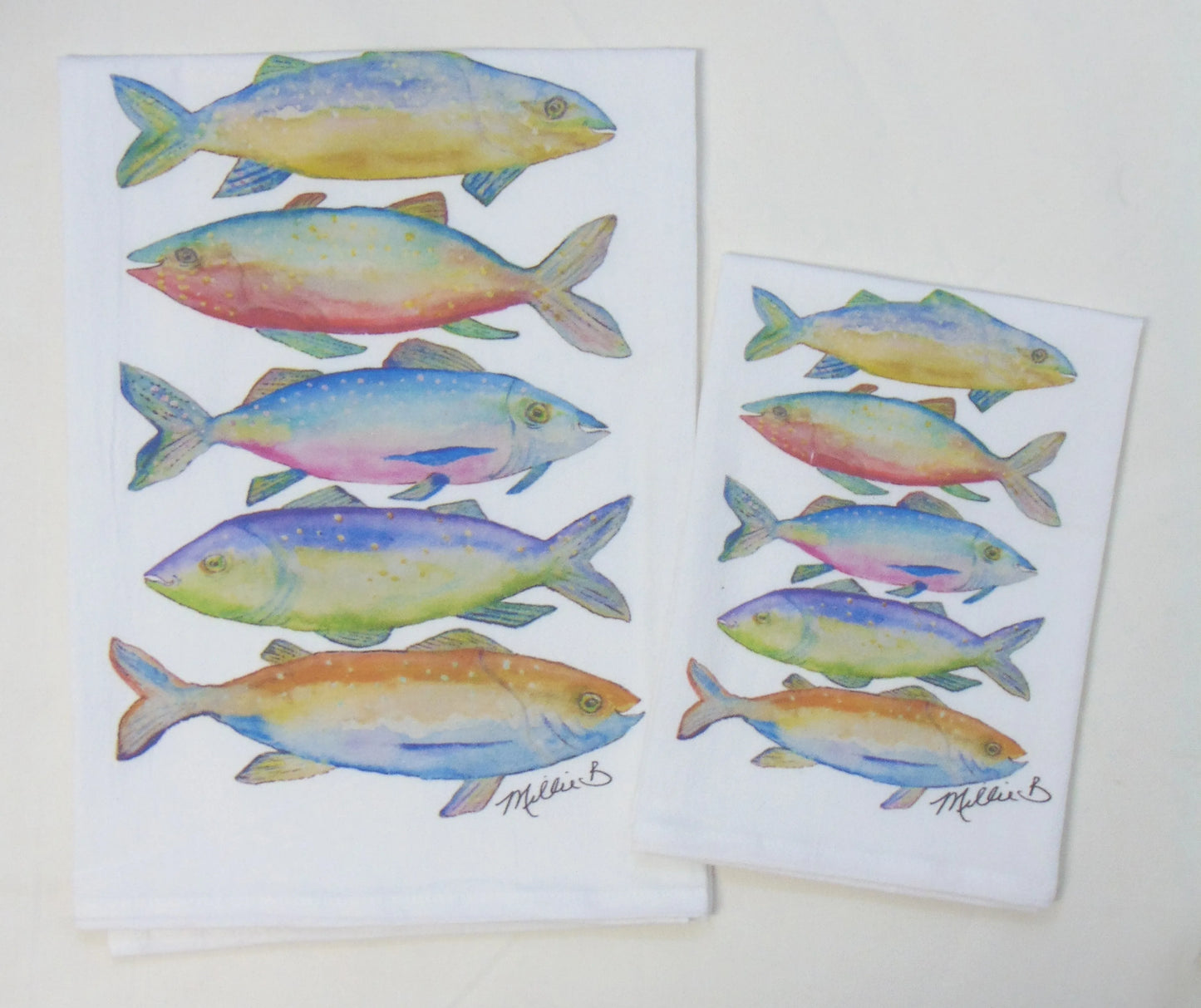 Watercolor Fishies Towel