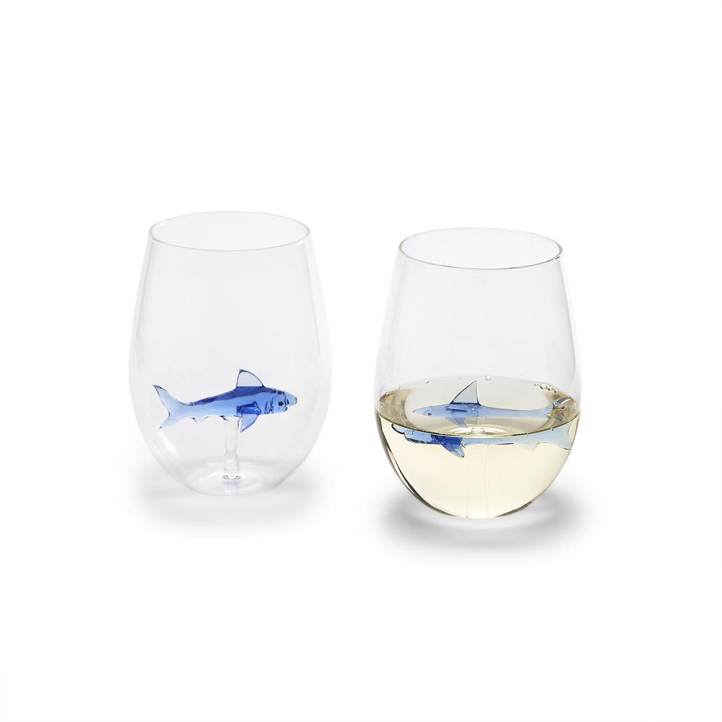 Shark Stemless Wine Glass